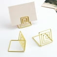 thumbnail image 6 of WHAMVOX 8pcs Metal Memo Holder Table Placecard Holder Stand for Wedding Banquet (Golden), 6 of 8