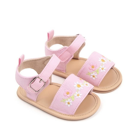 

Baby Girl Summer Casual Floral Sandals Anti-slip Soft Sole Shoes