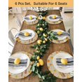 thumbnail image 4 of 15 Inch Round Placemats Set of 6, Fall Turkey Non Slip Heat Insulation PP Table Mats, Happy Thanksgiving Pumpkin Maple Leaf Washable Place Mats for Kitchen Dining Party Table Decor, 4 of 7