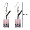 thumbnail image 5 of Jiaroswwei Hooks Earrings Bubble Tea Long Dangle Women Drink Drop Earrings Jewelry for Party, 5 of 8