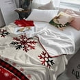 thumbnail image 3 of Christmas Snowflake Throw Flannel Blanket 30x40In Red and Black Buffalo Plaid Super Soft Cozy Bed Blanket, Lightweight Plush Fuzzy Bed Throw for Bedroom Sofa Couch Living Room, 3 of 4