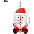 thumbnail image 6 of Santa Claus Shaped Straw Cup 20oz Christmas Mug for Coffee, Juice, Milk & Tea, Cute Holiday Glassware Drinkware, 6 of 9