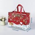 thumbnail image 4 of Christmas Tote Bags, 6 Pack Gift Bags with Handle Reusable Festive Grocery Shopping Bags for Christmas Party, 4 of 5
