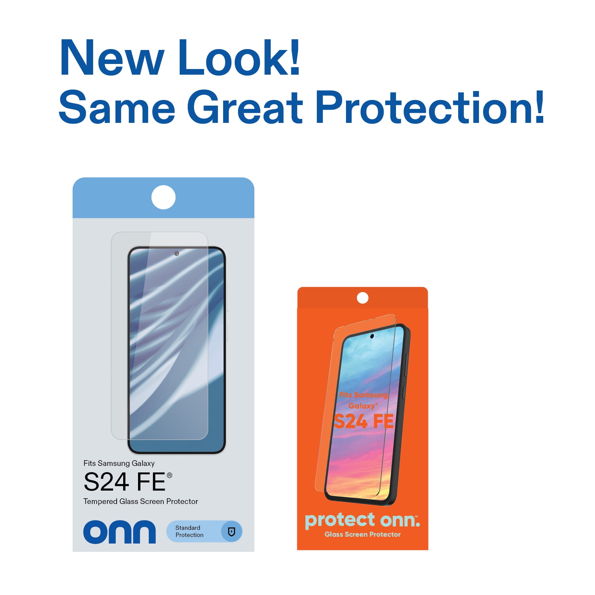 onn Glass Screen Protector with Easy Application Tray for Samsung Galaxy S24 FE