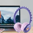 thumbnail image 6 of Linyer Wired Headphones Ergonomic Children Earphones Adjustable Headband Students Teens Cute Headset Household Travel Computer Tablets Purple, 6 of 7