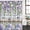 Green Light Purple Light Gray, variant on Polyester Fabric Spring Purple Flowers Shower Curtain, Farmhouse Leaves Fences Watercolor Waterproof Bathtub Curtain Bathroom Decor Set with Hooks 72 x 84 Inches