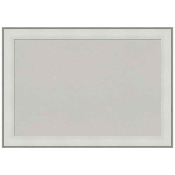 Amanti Art Grey Cork Board Framed Imperial White Bulletin Board 41 in. x 29 in.