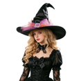 thumbnail image 4 of Y-Sunset Witches Hats Halloween Women Adult Wizard Cosplay Party, Men Accessory, Party, 4 of 4