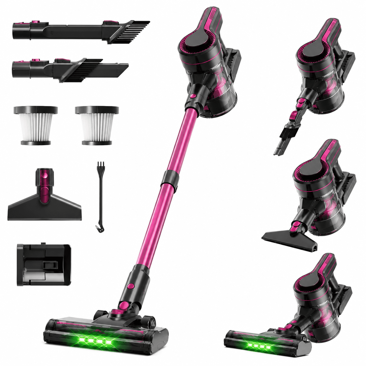 INSE Cordless Vacuum Cleaner, 6-in-1 Lightweight Stick Vacuum for