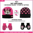 thumbnail image 3 of Disney Toddler Winter Hat, Kids Gloves or Toddlers Mittens, Minnie Mouse Reversible Hat for Girl Ages 2-4, 3 of 5