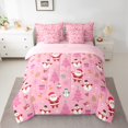 thumbnail image 2 of Castle Fairy Cartoon Santa Claus Snowman Bedding Comforter Set 7-Piece for Kids Child,Xmas Gingerbread Man King Bedding Sets,Merry Christmas Tree Ultra Soft Bed Sheets,Super Cozy Room Decor, 2 of 8