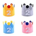 thumbnail image 6 of NUZYZ Birthday Party Hat Handmade Crown Shape Ornamental Party Decoration Wear Resistant Happy Birthday Party Decor Hat Kids Gift, 6 of 8