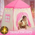 thumbnail image 7 of Joyfy Pink Play Tent for Girls Large Playhouse with Star Light Kids Castle Tent for Indoor and Outdoor Games, 7 of 7