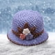 thumbnail image 4 of Sombrero de lana tejido floral para mujeres de invierno | Gorro de forro polar de algodón de doble capa | Ajuste elástico en calor de 21-22 pulgadas Circunferencia de cabeza | 18 cm de altura | 1, 4 of 4
