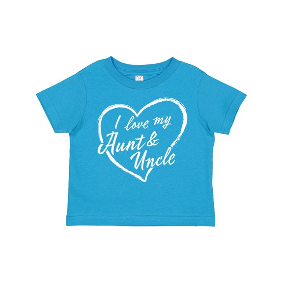 Inktastic I Love My Aunt and Uncle in White Chalk Heart Boys or Girls Toddler T-Shirt