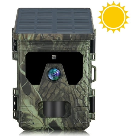 SuntekCam Trail Camera Solar Powered 50MP 4K Trail Camera with Night Vision LED Wildlife Waterproof Hunting Camera Wildgame Hunting Trail Monitors HC-600A