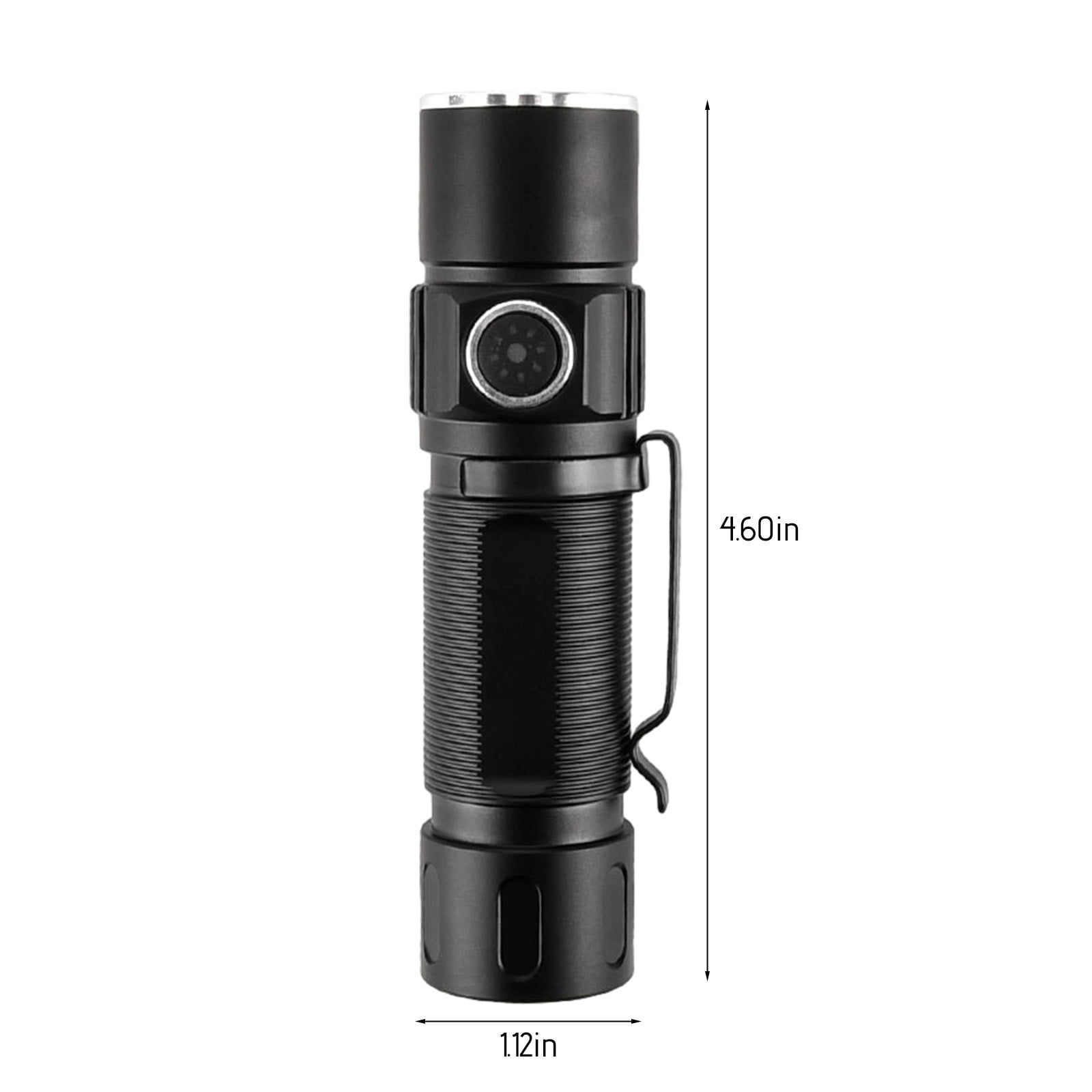 Rechargeable LED Flashlight - Zoomable, 200M Beam, 3 Modes, Water Resistant For Camping & Emergency