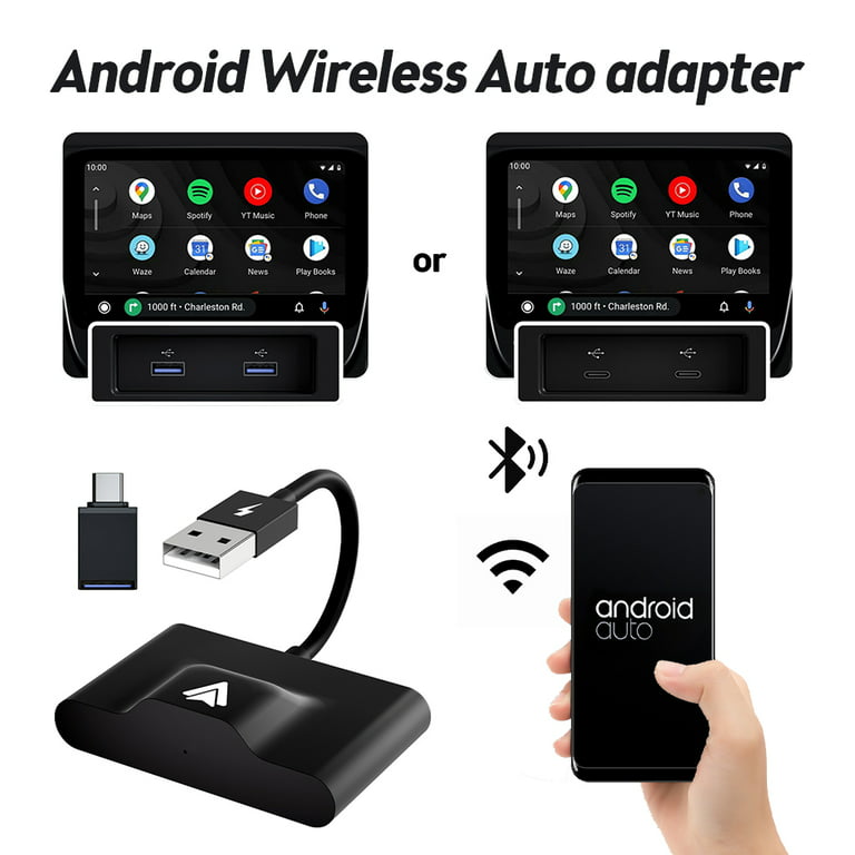 Android Auto Wireless Adapter For Wired Android Auto Car Plug Play