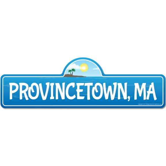 Provincetown MA Massachusetts Beach Street Sign | Indoor/Outdoor | Surfer Ocean Lover Décor For Beach House Garages Living Rooms Bedroom | Signmission Personalized Gift