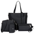 thumbnail image 1 of Conjunto De 4 Piezas Para Mujer, Bolso De Mano, Bolso De Hombro, Billetera Y Tarjetero, Elegante Mochila Multifuncional, Bolsos De Viaje De Gran Capacidad, Bolsos De Hombro Cateissary  AP006301-03, 1 of 6