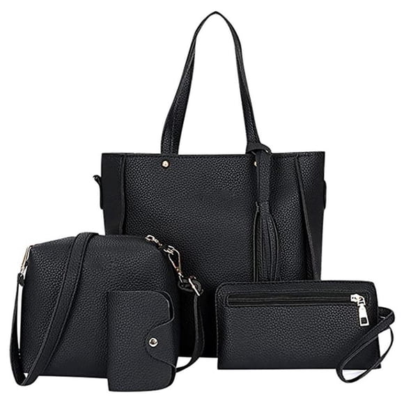 Conjunto De 4 Piezas Para Mujer, Bolso De Mano, Bolso De Hombro, Billetera Y Tarjetero, Elegante Mochila Multifuncional, Bolsos De Viaje De Gran Capacidad, Bolsos De Hombro Methold AP006301-03
