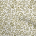 thumbnail image 1 of oneOone Cotton Poplin Dark Olive Green Fabric Jacobean Floral Sewing Craft Projects Fabric Prints By Yard 56 Inch Wide, 1 of 4