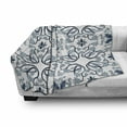 thumbnail image 3 of Ethnic Soft Flannel Fleece Throw Blanket, Medieval Persian Palace Flower Leaf Shapes Inspired Motifs Artwork Print, Cozy Plush for Indoor and Outdoor Use, 70" x 90", Pale Blue, by Ambesonne, 3 of 6
