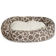 thumbnail image 2 of Majestic Pet Sherpa Fusion Bagel Pet Bed for Dogs, Calming Dog Bed Washable, Large, Mocha, 2 of 5