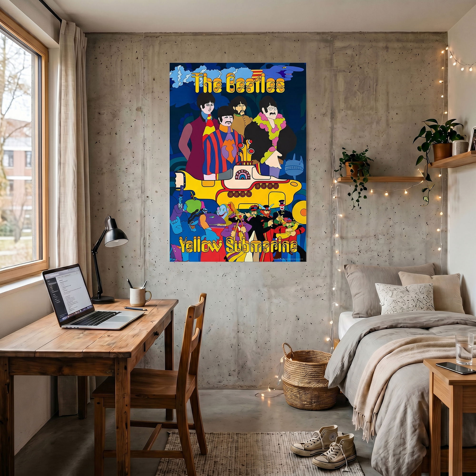 Pyramid America: The Beatles: Yellow Submarine - 24x36 Poster, Album Cover Print - Classic Rock Band Artwork, Licensed Music Wall Decor, Collectible