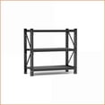thumbnail image 2 of Industrial Shelving Rack, 3-Tier Heavy Duty Steel Adjustable, 51.2”W x23.6”D x47.3”H | Metal | Black, 2 of 10