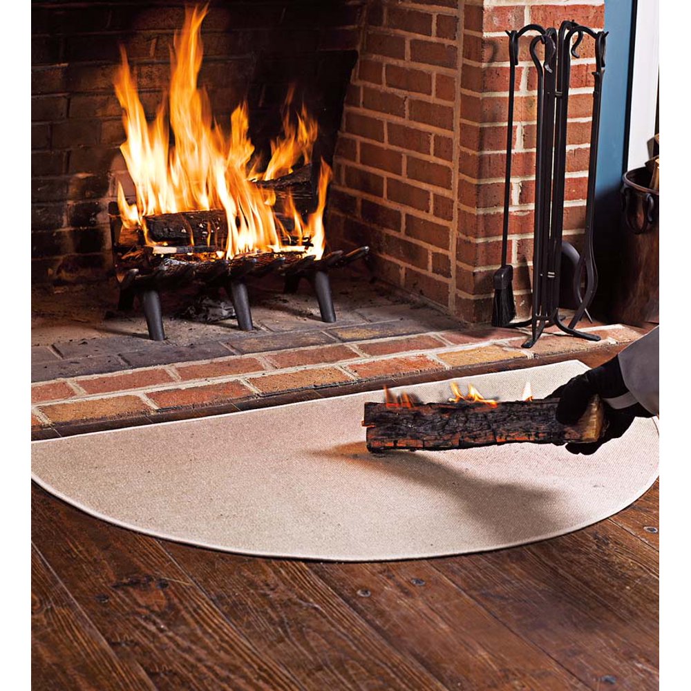 FlameResistant HalfRound Hearth Fireproof Rug