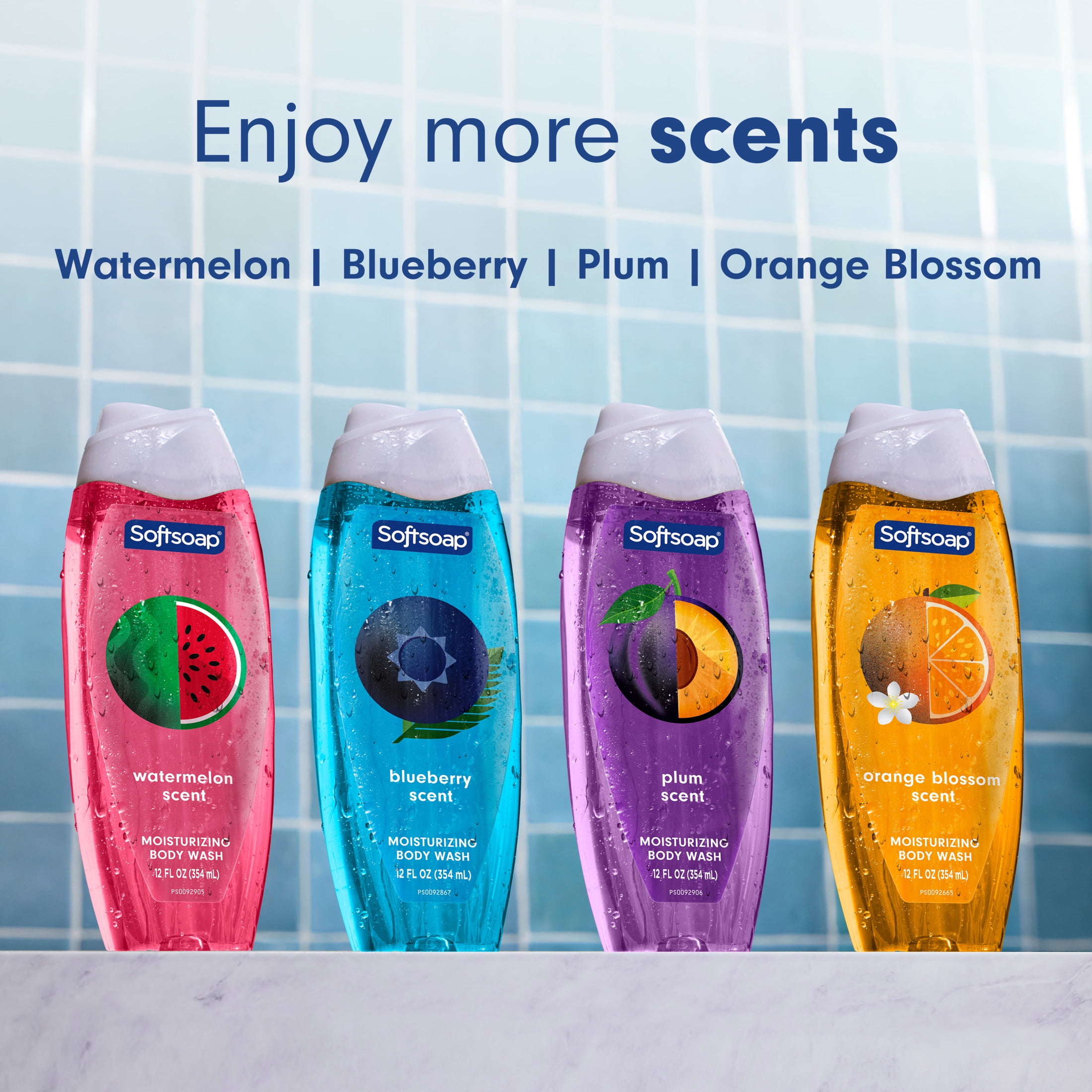 Softsoap Moisturizing Body Wash, pH Balanced, Paraben Free, Watermelon Scent, 12 fl oz