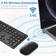 thumbnail image 4 of CHESONA Wireless Keyboard and Mouse Combo, 2.4GHz Slient Slim Compact Full Size, Black, 4 of 8