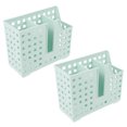 thumbnail image 1 of Homoyoyo 2Pcs Multifunctional Dishwasher Utensil Basket for Drying and Storing Light Green, 1 of 8