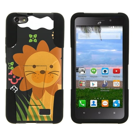Cool Little Case (Huawei Raven LTE H892L STRIKE IMPACT Dual Layer Shock Absorbing Case with Built-In Kickstand - Cute Little)