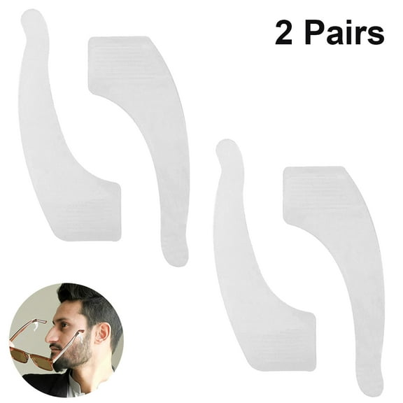 2 Pairs Silicone Anti-Slip Ear Lock for Adults Kids Glasses Eyeglasses Accessories Ear Grips Temple Hooks