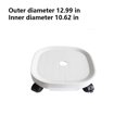 thumbnail image 4 of pitrice Plateau de Pot Portable de Remplacement Couleur Unie Rectangulaire Réutilisable Lavable Support de Vase pour Bureau Balcon avec Frein Blanc Taille 3, 4 of 9