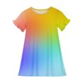 thumbnail image 4 of RXIRUCGD 2025 Vêtements d'Été pour Enfants 3-12 Ans Mode Imprimée Pyjama Rêveur Mi-Mollet Chemise de Nuit, 4 of 5