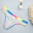 thumbnail image 4 of Wancir Mens Transparent Mesh See Through Flat Pouch Underpants Brief Triangle Briefs Underwear, 4 of 5