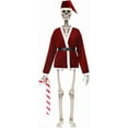 thumbnail image 5 of 12 ft Giant Sized Skeleton Costume Set Christmas Santa Suit and Hat Inflatable Christmas Candy Cane for Garden Lawn Indoor Outdoor Props Decor (Skeleton Not Included), 5 of 6