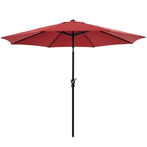 edx 9ft Outdoor Market Umbrella with Crank and Tilt, Red