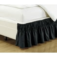 thumbnail image 1 of Fancy collection Wrap Around Style Easy Fit Elastic Bed Ruffles Bed-Skirt Twin-Full Solid Black New, 1 of 1