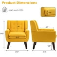 thumbnail image 2 of DREAMSIDEA Accent Chair Modern Upholstered Armchair for Living Room Button Tufted Reading Chair Bedroom Dorm Office,Yellow, 2 of 6