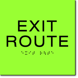 

Exit Route Sign-Laserglow / Black (1 Unit)