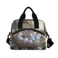 thumbnail image 2 of Lunch Bag Portable Crossbody Meal Bag Cooler Bag Insulated Lunch Bag Food Bag Handheld & Crossbody Design Easter Bunny and Egg, 2 of 6