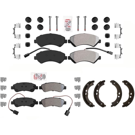 Fleet Duty Compound Disc Brake Pads Parking Shoes For Ram Promaster 2014-2021