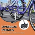 thumbnail image 4 of Lilypelle Adult Tricycles 7 Speed 24 inch Three Wheel Bike Cruiser Trike with Low-Step Through Frame/Large Basket for Men, Women, Seniors,Light Purple, 4 of 10