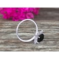thumbnail image 3 of Cushion Cut 1.55 Carat Vintage Floral Black Diamond Moissanite Engagement Ring On 10k White Gold Anniversary Gift Personalized for Brides, 3 of 5
