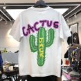 thumbnail image 1 of Camiseta de algodón con estampado de Cactus Jack para hombre, ropa de calle masculina de lujo, estilo Hip Hop, Travis, novedad de 2023WHITE 2, 1 of 5