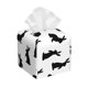 thumbnail image 1 of Balery Black Rabbit Porta Pañuelos de Cuero con Estampado – Funda Moderna Cuadrada para Caja de Pañuelos, Dispensador 5x5x5'', 1 of 7